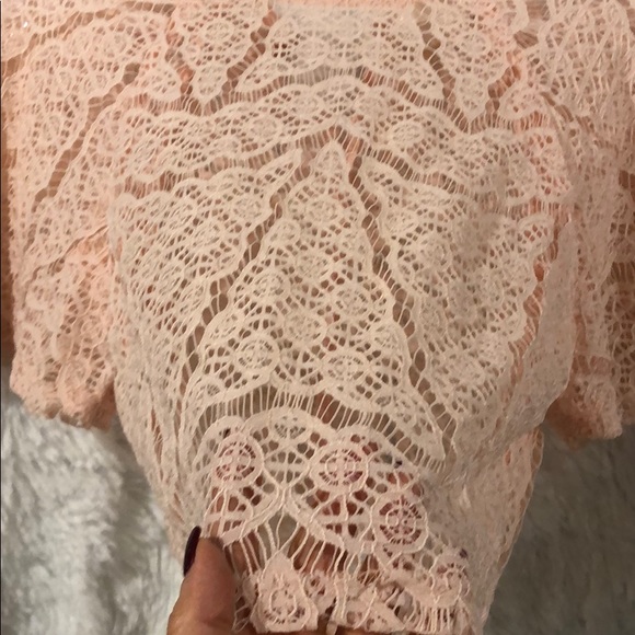 Women’s mesh short set peach color - Picture 2 of 5